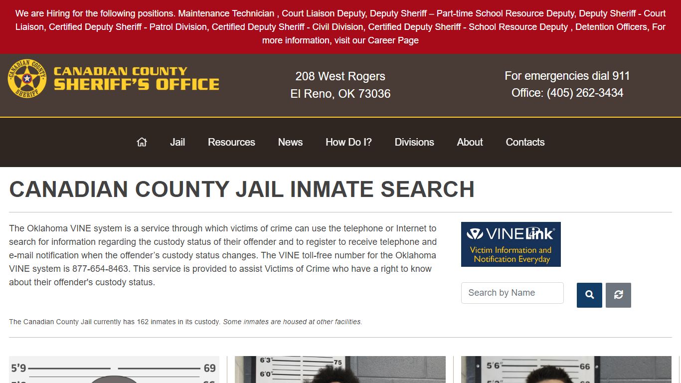 Inmate Search - Canadian County Sheriff's Office