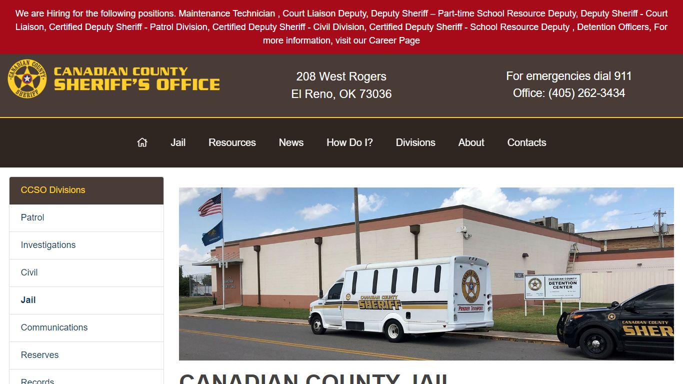 Jail Information - Canadian County Sheriff's Office