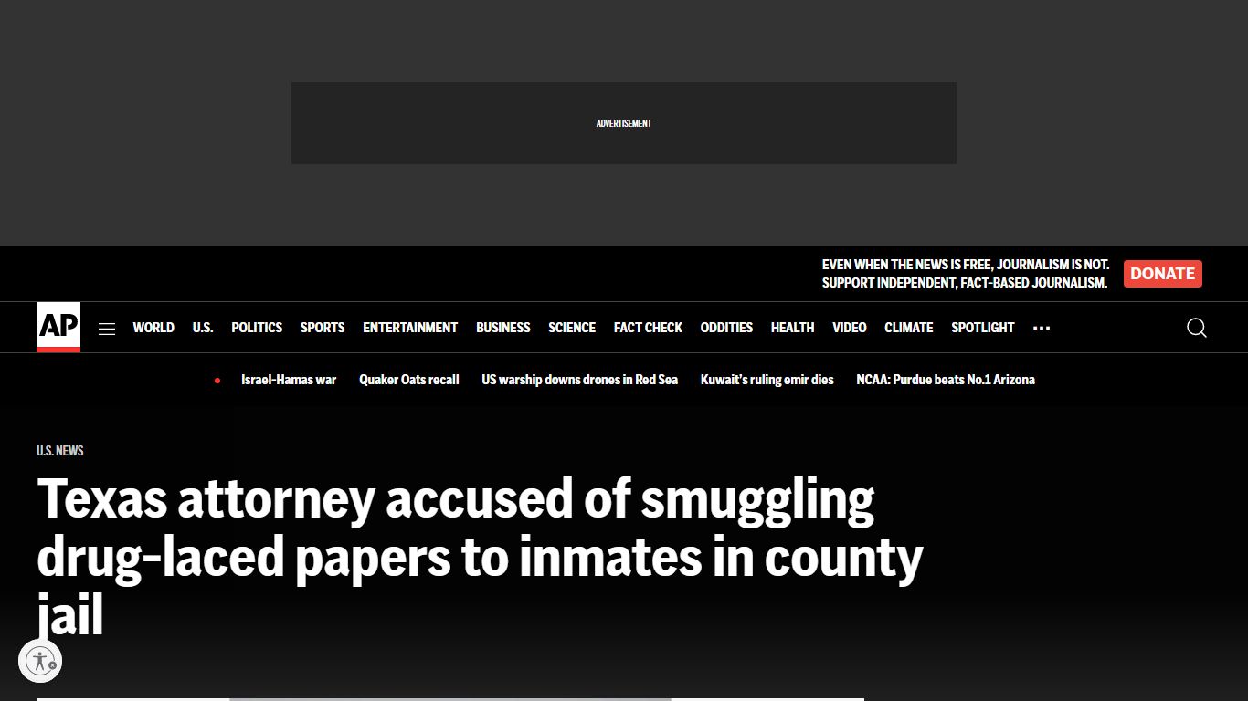 Texas attorney accused of smuggling drug-laced papers to inmates in ...